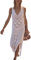L-Peach Crochet Cárdigan de Punto Pareo de Playa Bikini Cover Up para Mujer