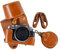 Rieibi Z fc Zfc Kameratasche aus PU-Leder mit Gurt für Nikon Z fc Zfc 28 mm f/2.8 SE, 16-50 mm f/3.5-6.3 Objektiv, Braun