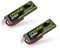 OVONIC 2s Lipo Batterie 5200mAh 100C 7.4V Étui Souple avec Connecteur pour RC Hélicoptère RC Voiture Camion Bateau Hobby (2pcs)