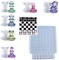 FZSECRIU 7 Piezas moldes Resina epoxi,Resina epoxi Manualidades,Moldes Silicona Resina Epoxi,Resina Epoxi Moldes Silicona,Ajedrez Internacional Molde