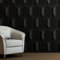 Art3dwallpanels PVC 3D Wandpaneel für Innenwand Dekor in Schwarz, Wanddekor PVC Panel, 3D Strukturierte Wandpaneele 12 Stück Fliesen 50 x 50cm