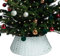 RELSY Weiße Weihnachtsbaumdecke – Rattan-Bodenabdeckung für große und kleine Bäume, passend zu Feiertagsdekorationen (groß, weiß)