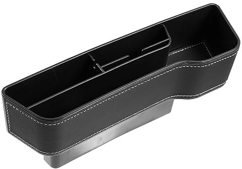 X AUTOHAUX Car Seat Gap Storage Box Seat Gap Filler Front Passenger Side Black
