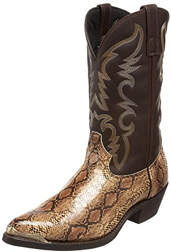 Stivali da Cowboy da Uomo Altezza Polpaccio Ricamo Vintage Patchwork Stivali a metà a Punta Antiscivolo Stivali Western Grandi Dimensioni 38-48 (Oro,46)