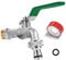 SPGOOD Garten Wasserhahn, Premium Wasserhahn 1/2 Zoll aus Messing Rost-und Frostsicher, mit Schlauchanschluss, 1 x Rollendichtband, für Garten, Waschmaschine, Zuhause oder Industrie(Grün)