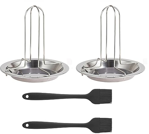 2 PCS Girarrosto per Barbecue,Cuoci Arrosticini,Griglia Doppia per Barbecue,Supporto Pollo BBQ,Il Barbecue,Arrosticini Griglia Inox,per Forno o Grill Grill Accessori Pollo Girarrosto.
