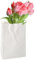 Crinkle Keramikvase – Buch Blumenvase – weiße Papiertüte Keramikvase, einzigartige quadratische breite Öffnung, plissiert, kleine Vasen für Zuhause