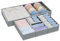 Homsorout Clothes Drawer Organiser Wardrobe - 6 Pack Foldable Underwear Organisers Fabric Dresser Draw Dividers Closet Storage Box for Socks, Shirts, Nursery (Grey)