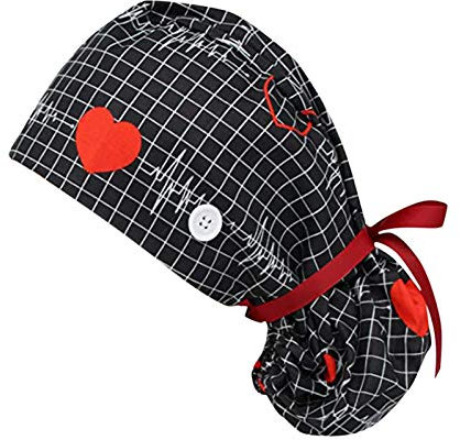 AIchenYW Op Cappellino con Visiera, Sistema a Scatto in Tessuto a Pelo Lungo Regolabile in Cotone Cappello Unisex Dottore Cappello Robin Hat con Sistema di Fissaggio a Clic, Xy4-F, Taglia Unica
