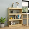 Homgoday Bücherregal / Raumteiler 100 x 30 x 103 cm aus massivem Kiefernholz, Bücherregal, Vitrine, vertikales Bücherregal, platzsparend, Regal für Wohnzimmer, Büro