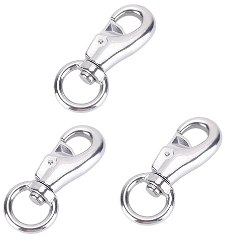 YARNOW 3st Hängematte Hängenden Korbs Tuhl Drehbare Haken Haken Drehhaken-trigger-snap Schwenkbarer Haken Stabiler Drehhaken Deckenhaken Karabinerhaken Rotieren Aufzüge Anschließen Metall