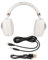 Gaming Headset, Cute Cartoon Wired Wireless Gaming Headphones Stereo over Ear Headphones with LED Light for Games Movies Music(white)