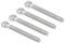 M METERXITY 4 Paquet Œil Boulons - 304 Inox Acier Fileté Œil Boulons Machinerie Épaule Œil Boulon, Anti Résistance, Appliquer à Suspendre (M5 x 40mm, Argent Ton)