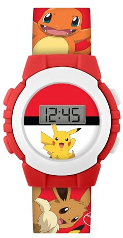 Accutime Digitale Armbanduhr POK4374, Pokémon-Motiv, Rot, mehrfarbig, Modern