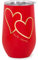 kate spade new york Isolierter Edelstahl-Weinbecher, doppelwandig, ohne Stiel, Reisebecher mit Deckel, 473 ml (Brushstroke Hearts)