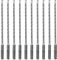 SALI 10PCS SDS Plus Rotary Hammer Drill Bit Kit - Double Thread Tungsten Carbide Tip for Concrete, Brick, Cement Walls, Stone - 6mm x 210mm Hammer Drill Bits