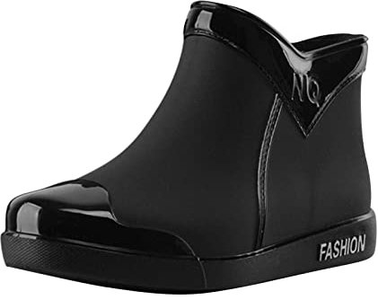 Stivali Da Acqua Donna Economici Stivaletti Impermeabili Esteri Donna Molto Comodi Gomma Scarpe Da Lavoro All'aperto Stivali da Acqua Donna Economici, Nero , 37/38 EU