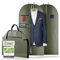 FiRiO® 2 x Premium Kleidersack kurz - BIS 50% DICKERES MATERIAL - Suit Bag, Garment Bag für Anzug, Hemd & Co - Faltbare Kleiderhülle für Reise & Aufbewahrung - Anzugtasche für Herren - Größe: 120x60cm