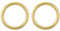 QUARKZMAN 2 Stück O-Ring Schnalle 38mm/1.5 nahtloser geschweißter Messingkreis mit 6mm Dicke für Gepäckgurte Bastelarbeiten DIY-Dekoration goldfarben