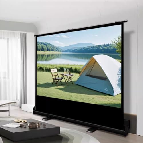 ZIUSFAC Tischplatte Beamer Leinwand Mobile Projektion Leinwand Mini Projektionsvorhang 16:9 4K Rollo-Leinwand Tragbare Projektionswand Für Zuhause Schule Treffen Partys 20/30/40/50 Zoll(60-4:3)