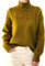 TEPTDirio Cashmere Jumper for Women - Funnel Neck Knitted Cable Knit Dress - Ladies Sweater in Cream and Black