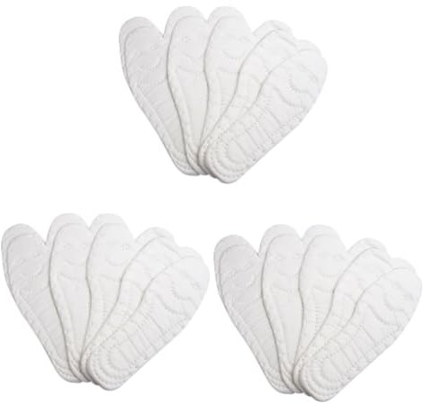 minkissy 15 Paare atmungsaktive Einlegesohlen aus Baumwolle heizlùfter eisend dämpfende Einlegesohlen - Baumwoll- für Damen Schuhe Einlegesohle Weiß