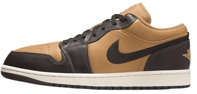 Jordan Air 1 Low SE Men's Shoes (HQ3603-201, Flax/Baroque Brown/Vintage Coral/Black) Size 10.5