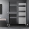LuxeBath Elektrischer Badheizkörper 500 x 1200 mm Schwarz matt mit Heizstab 900W Chrom einfach, Designheizkörper mit Heizpatrone, Bad Handtuchtrockner Handtuchwärmer Handtuchheizkörper Handtuchhalter