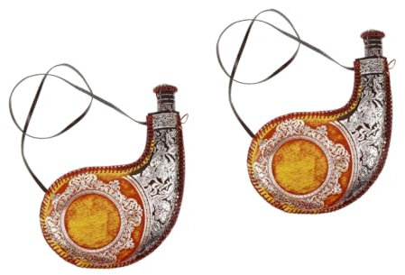 CONGARTENO 2pezzi Borsa Pelle Stile Antico con Tracolla per Camping Escursionismo e attività all Aperto Sacchetto per Vino e Design Elegante e Resistente