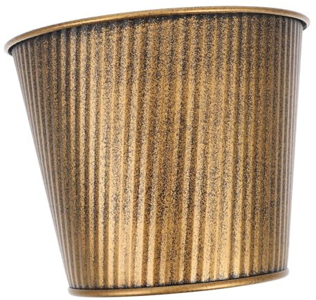 OFFSCH Retro Blumentopf Sukkulententopf im Eimer Design Zimmer und Büro Pflanzkübel aus Verzinktem Eisen Multifunktionaler Dekorativer Desktop Blumenkübel mit Vintage Stil