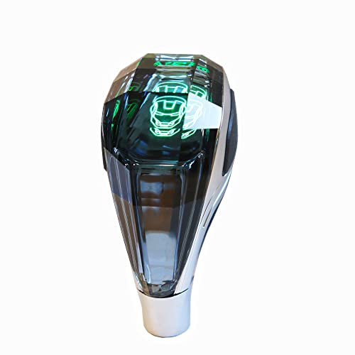 CKHOME Pomos de palanca de cambios de cristal activados por tacto con luz LED ultra iluminada, se adapta a la mayoría de los coches, sin botón de cambio