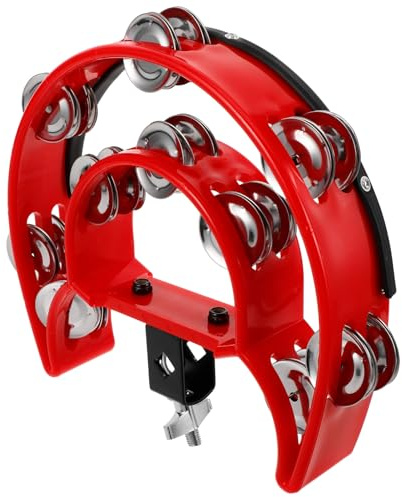 Vaguelly Tambourin Pour Batterie Avec Rangées De Cymbalettes Remplacement De Tambourin Détachées Pour Charleston Facile à Installer Utiliser