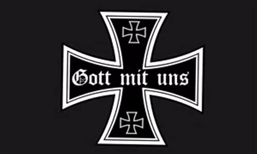 2 x Aufkleber Flagge Gott mit uns Eisernes Kreuz 8 x 5 cm Sticker Carsticker Autoaufkleber Flagge Fahne