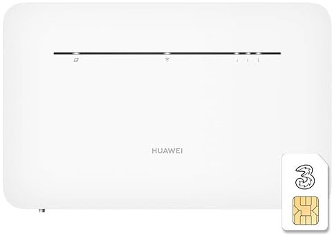 Huawei B535-232 CAT7 Compatible USB + Three Unlimited Data SIM - 300mbps 4G Home/Office Router with 2 x External Antennas.