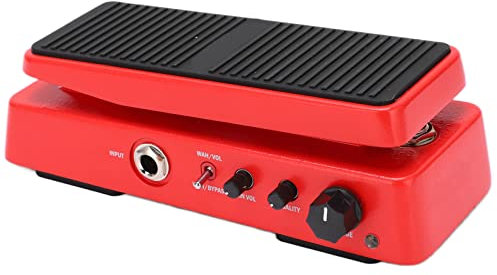WAH Volume Pedal Multimode Einstellbares Frequenz -Gitarren -Tuning -Zubehör für Pro -Spieler, Red Metal (WAH-2 WAH-2 VORSCHALTEN PEDAL)