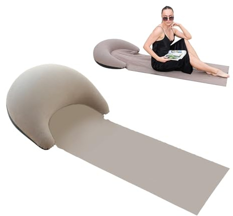Jubilofex Sandmatte für – aufblasbare Liege mit integriertem Kissen | für Herren, Damen & Solo – Sandkissen für Ruhe, Nickerchen, Sonnenbad & Sonnenbaden