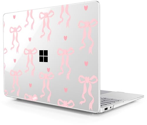 Lepeoac Clear Case for 2025 Microsoft Surface Laptop 13 Inch - Windows 11 Copilot+ PC - Touchscreen Display Cover (Fits Model 2095,NOT Fitting Other Surface Laptop), Bow