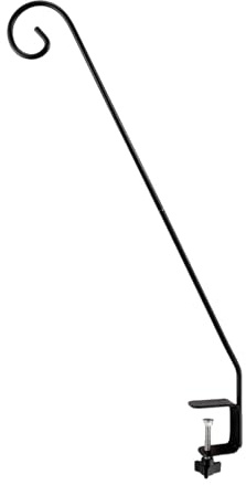 Generisch Deck-Haken - 81 cm Vogelfutterhaus-Stange für Balkongeländer, Blumentöpfe, Talgkörbe, Laternen, Windspiele, Clip-on-Halterung | Outdoor Garten Futterkorb Halter Für Windspiel Blumentopf