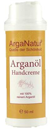 ArgaNatur | Hand-Creme | Argan-Öl Kosmetik mit Kaktusfeigenkern- und Jojoba-Öl | 50ml | Einzigartige Formel gegen trockene Haut - Zieht schnell ein und Fettet nicht