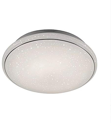 LeuchtenDirekt Dimmbare LED Deckenlampe in Sternenhimmel-Optik, rund 59cm | Deckenleuchte mit Farbtemperatursteuerung warmweiß - kaltweiß | Sternenlicht-Deckenbeleuchtung für Wohnzimmer, Küche & Flur
