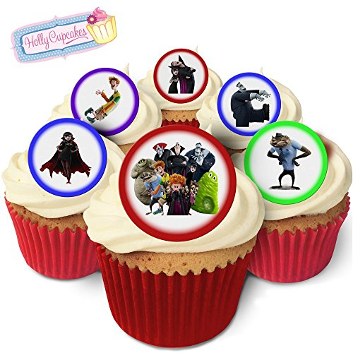 Holly Cupcakes 24 Wunderschöne essbare Kuchendekorationen: Hotel Transsilvanien / Hotel Transylvania - Bunt, Geburtstag, 24 Stück, Dekoration, Kuchendekoration