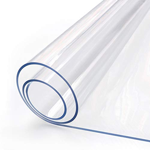 71.1x213.3 cm transparenter Kunststoff-Esstischschutz, Tischunterlage, Unterlage für Holzmöbel, Kaffee-Holz, Endbar, Bar, Bistro, Bankett, Schutzabdeckung, wasserdichtes Futter aus PVC-Vinyl