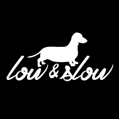 Car Sticker 14.5Cm6.5Cm Low & Slow Animal Personality Dachshund Fashion Vinyl Car Sticker