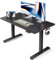 FEZIBO Schreibtisch Höhenverstellbar Elektrisch, 120 x 60 cm Computer Stehschreibtisch mit Memory-Steuerung und Anti-Kollisions Technologie, Schwarzer Rahmen/Schwarze Tischplatte