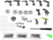 17 ensembles industriels plats pour machine à coudre pièces presseur pression pieds accessoires + étui