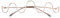 VALICLUD Brillengestell mit Diamant-Halbbrillengestell ohne Brille Brillengestell Funkelnde Modebrille für Frauen Gold
