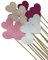 Unser schönster Tag 50 Steckherzen zur Hochzeit Dekoration SH001 - rosa, pink, weiß