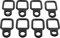8 Stück D-Ring-Anker Schnellverschluss-Befestigungsgurte Fit für JK YJ TJ JKU Sports/Sahara/Rubicon X Unlimited 95-17