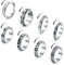 KALVICA 8Pcs Anxiety Rings für Damen Herren Edelstahl Spin Rings Anti Stress Ring für Frauen Zappelbande Ringe Set Stress Relief Wedding Promise Rings Größe 49-67