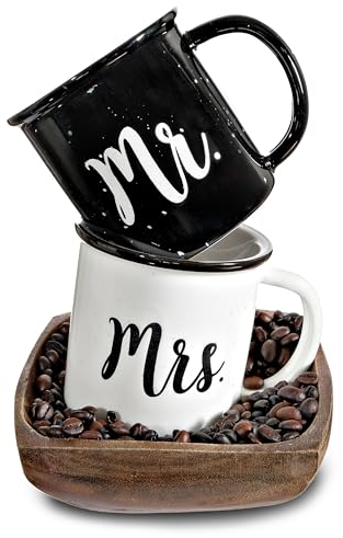 Mr and Mrs Mugs 325 ml, Keramik Lagerfeuer Kaffeetassen, Neuheit Kaffeetasse, Mr and Mrs Kaffeetassen, Einzigartige Kaffeetassen, Mr & Mrs Mugs, Paare Becher, Mr Mrs Coffee Coffee ups